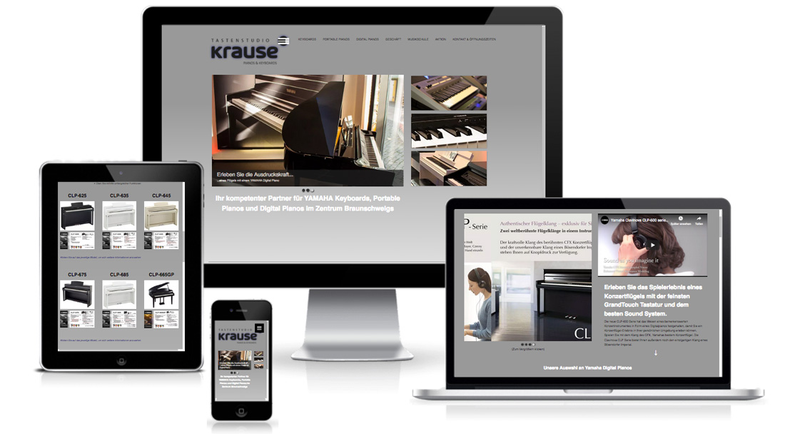 Tastenstudio Krause Website Webdesign